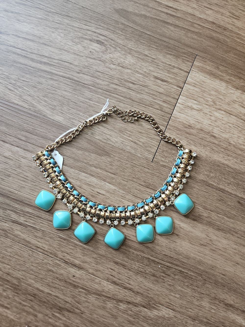 Gold and Turquoise Statement Necklace